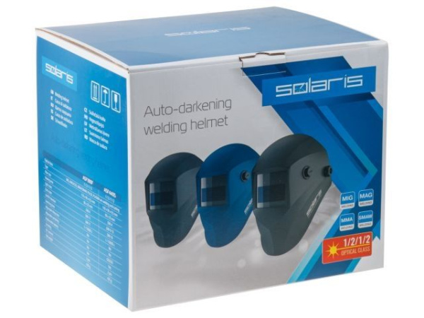 Щиток сварщика с самозатемняющимся светофильтром Solaris ASF390F (черный)